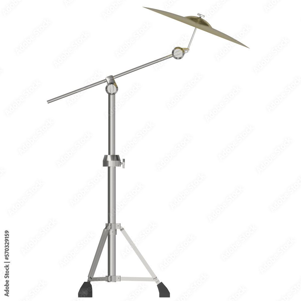 3D rendering illustration of a crash cymbal 3D rendering illustration of a crash cymbal