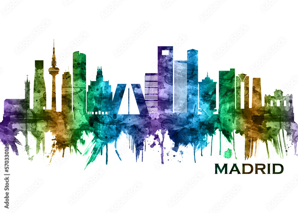 Obraz premium Madrid Spain Skyline