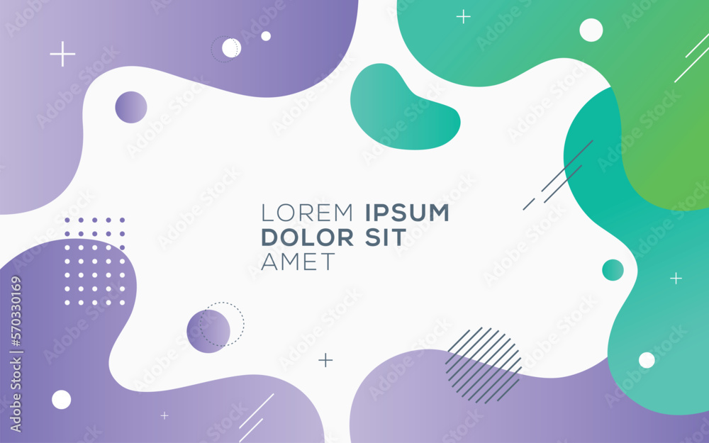 Modern vector graphic of abstract fluid gradient background design template