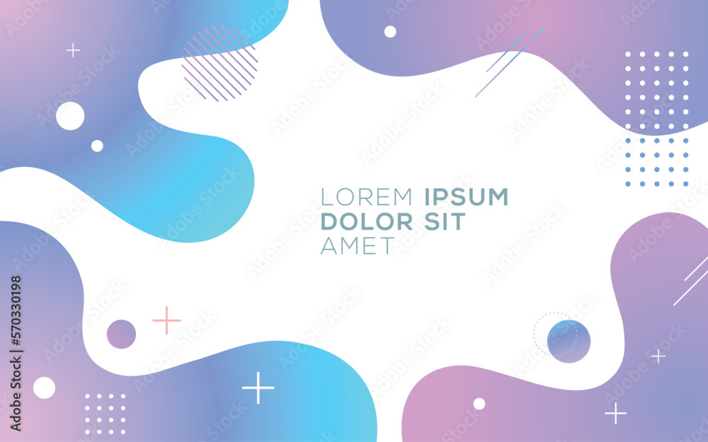 Modern vector graphic of abstract fluid gradient background design template