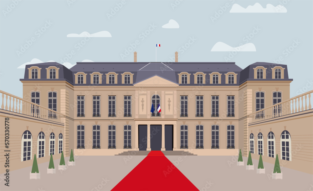 palais de l'Élysée, résidence présidentielle faubourg saint honoré
