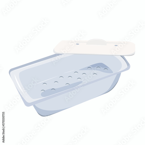 Container for disinfection of manicure and cosmetic instruments. Vector illustration