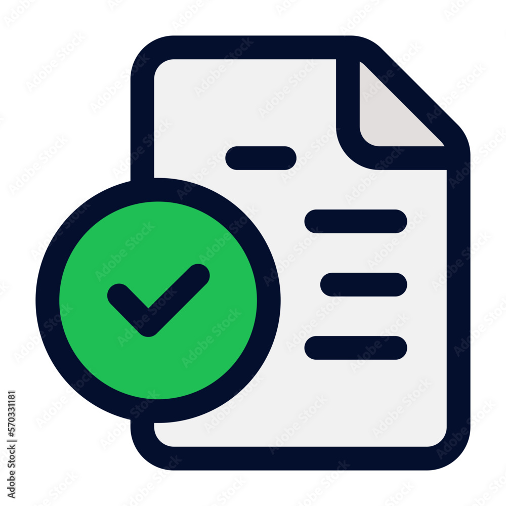 file approved outline color icon file approved outline color icon