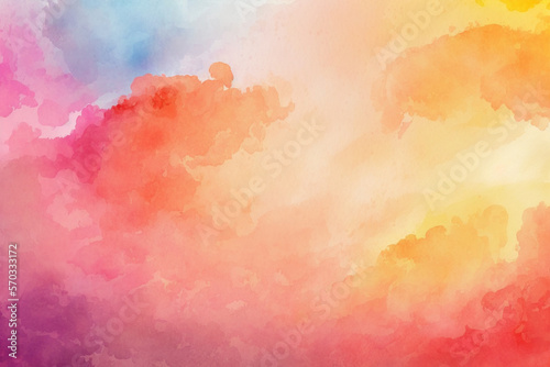Colorful watercolor abstract background, colorful painting, Generative AI