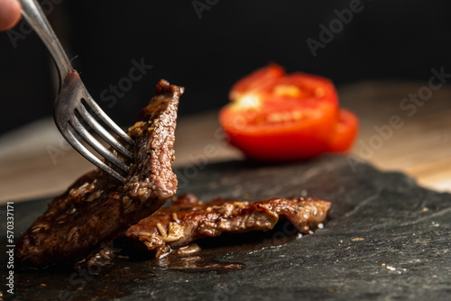 Photos traditional argentinian roast beef cut of entrails