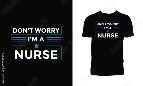 Nurse Typography T Shirt Design. 
