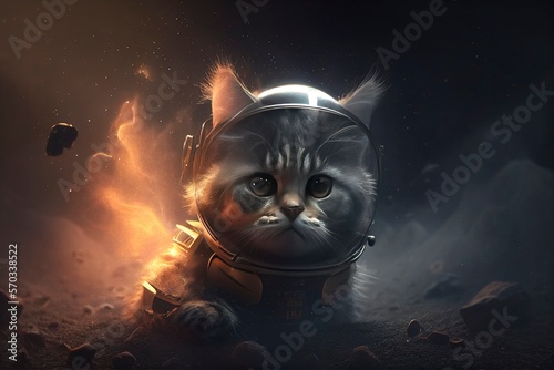 Stellar Adventures with Astronaut Cat