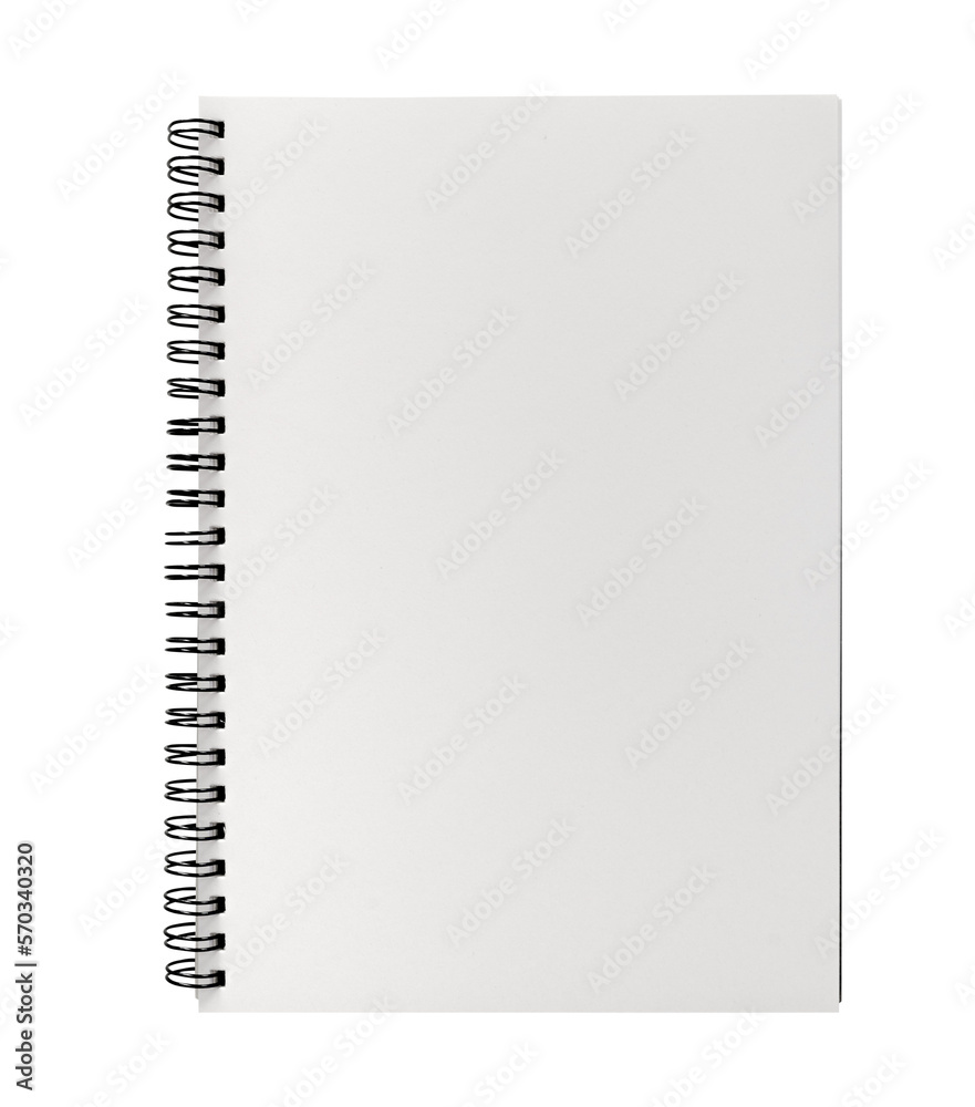 spiral notepad with blank page isolated spiral notepad with blank page isolated