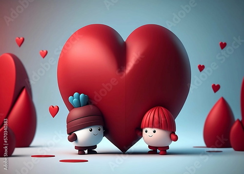 cute minions valentine's (ID: 570340383)