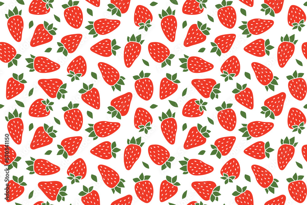 summer seamless pattern with strawberries fruit - vector illustration summer seamless pattern with strawberries fruit - vector illustration