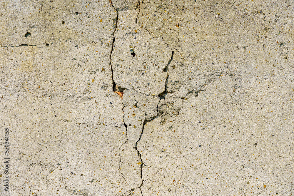 Obraz premium Rough textured cement wall surface with crack. Backdrop, graphic resource. Texture background