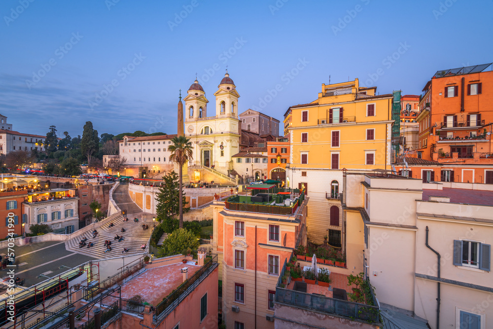 Rome, Italy Overlooking the Spanish Steps