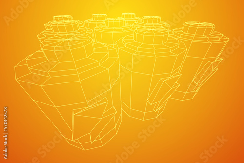 Alkaline cylinder battery with bolt icon