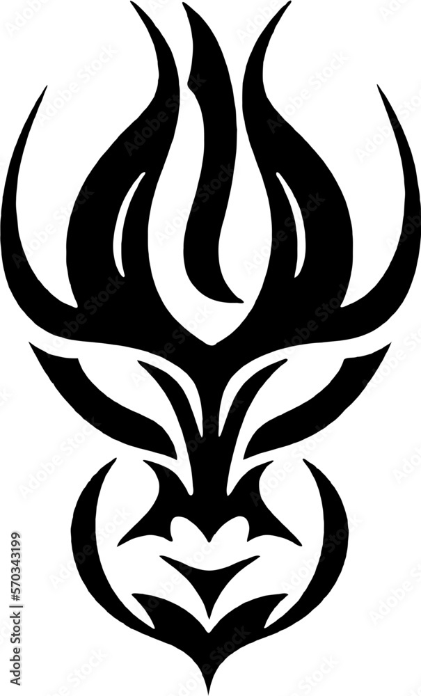 vector illustraiton of evil shape