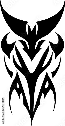 vector illustraiton of evil shape