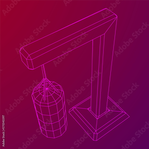 Punching bag for training boxing power punch