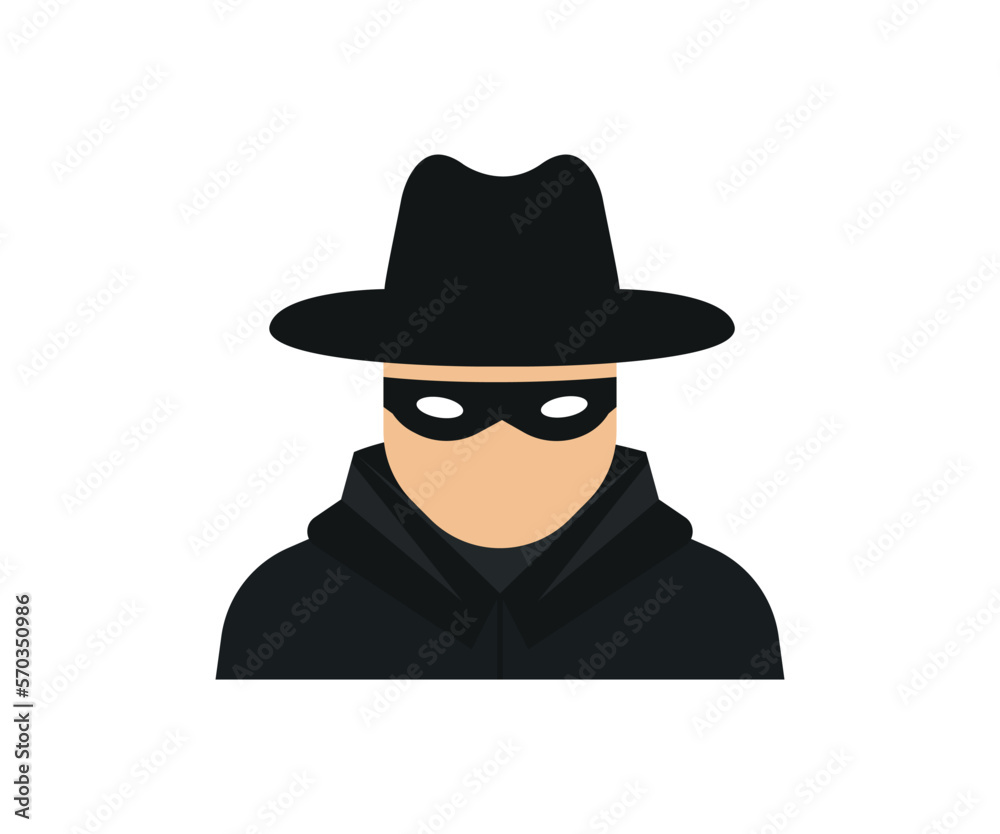 A hacker is a cybercriminal who steals the user's personal data. Hacker attack and web security. Internet phishing concept. The man is trying to make a cyber attack. vector.
