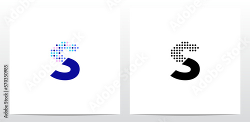 Partial Dots On Letter Logo Design S