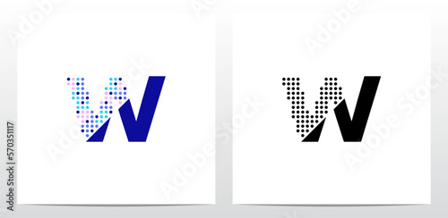 Partial Dots On Letter Logo Design W