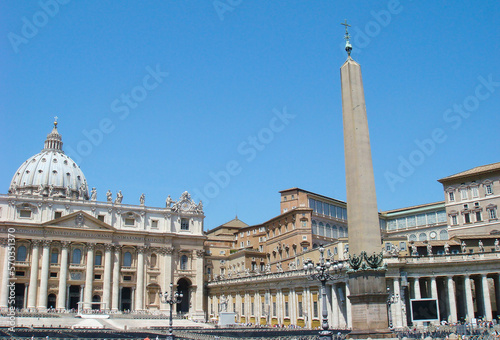 View of the of the Vatican and cathedral on a summer day