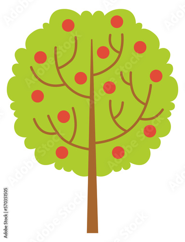 Fruit tree icon. Garden symbol. Natural plant