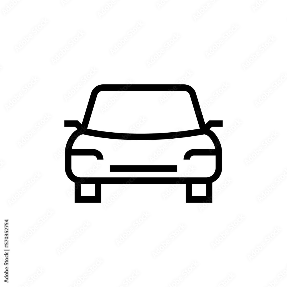 car illustration line icon