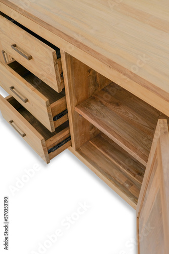 Wooden cupboard for storing cooking utensils and spices