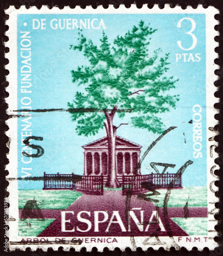 Postage stamp Spain 1966 tree of Guernica
