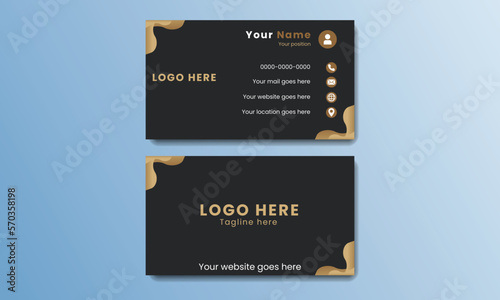 business card design double sided business card template modern and clean style . flat living coral color