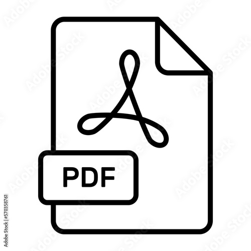 An amazing vector icon of PDF file, editable design