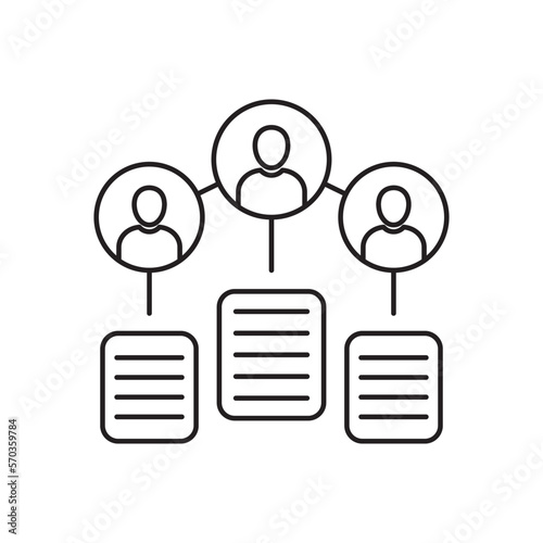 User base icon, line vector