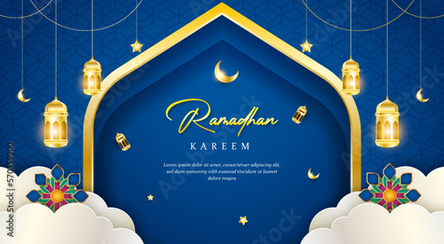Realistic background for islamic ramadan celebration