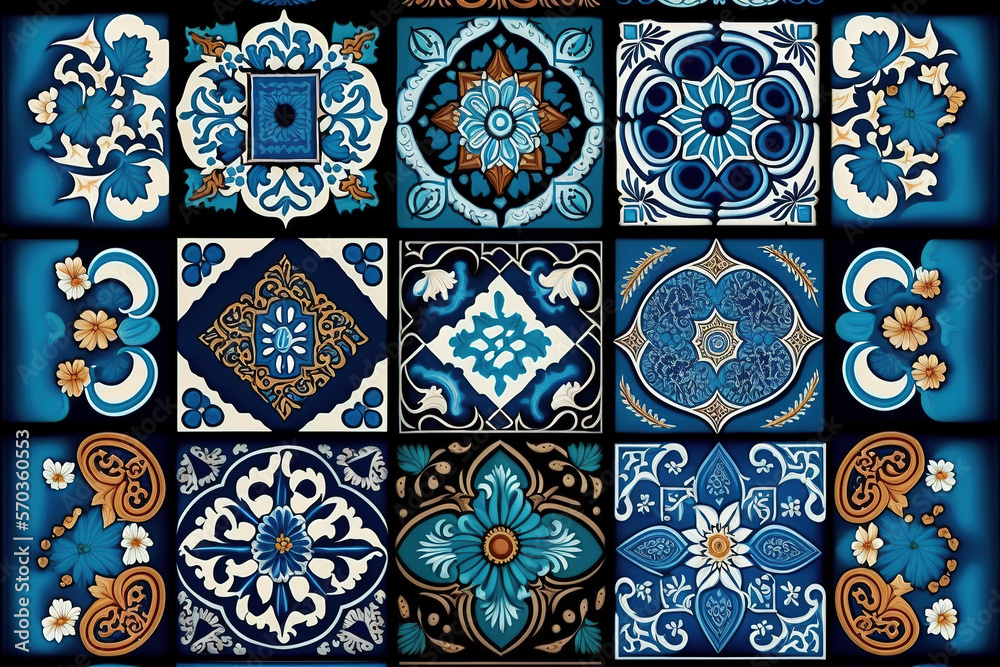 Mediterranean seamless pattern from Moroccan tiles,ornaments. Can be used for wallpaper, pattern fills, web page background,surface textures.Geometric mosaic . Seamless tile ornament. Mediterranean seamless pattern from Moroccan tiles,ornaments. Can be used for wallpaper, pattern fills, web page background,surface textures.Geometric mosaic . Seamless tile ornament.