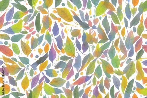 illustration background image colorful leaves many forms many types