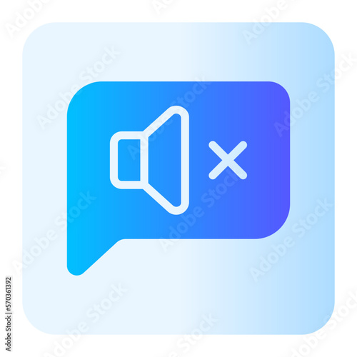 mute gradient icon