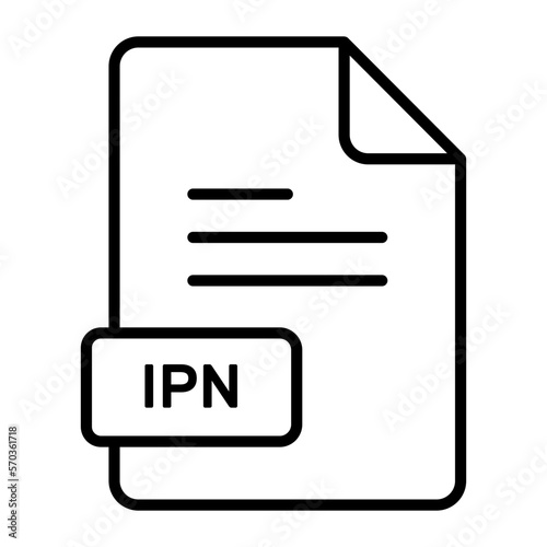 An amazing vector icon of IPN file, editable design