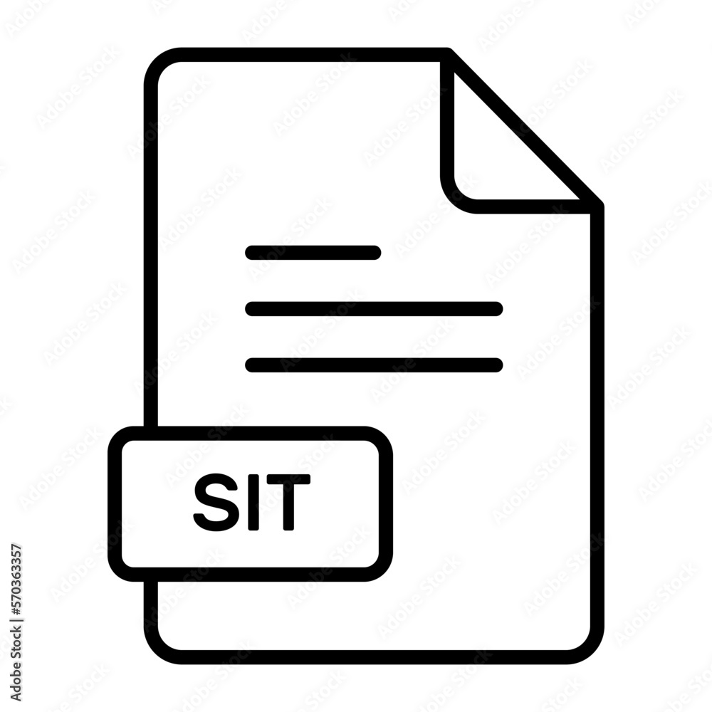 An amazing vector icon of SIT file, editable design An amazing vector icon of SIT file, editable design