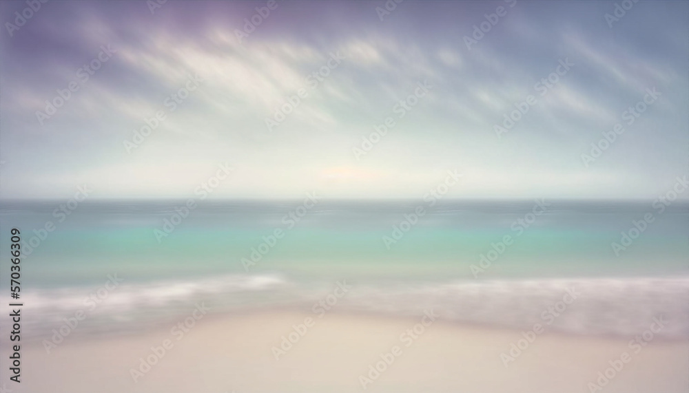 Generative ai pastel tone ethereal and surreal abstract ocean seascape