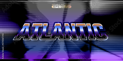 Retro text effect machine cyborg futuristic editable 80s classic style with experimental background, ideal for poster, flyer, social media post with give them the rad 1980s touch