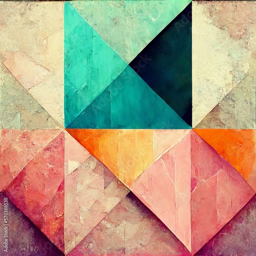 Seamless pattern abstract triangular shapes. AI generative.  