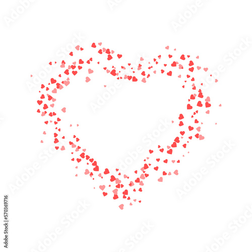 Heart shape with red hearts