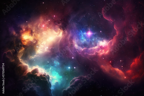 Space. Galaxy texture wallpaper purple orange blue