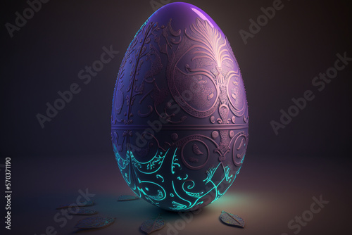 Easter egg in a basket