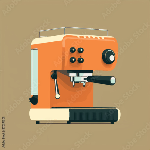 Espresso machine vector illustration flat design with minimal concept
