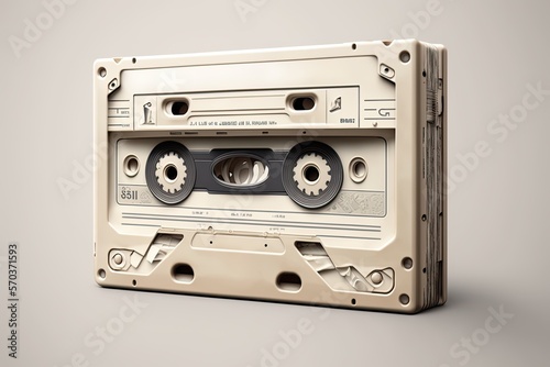 audio cassette isolated on white