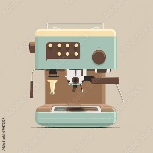 Espresso machine vector illustration flat design with minimal concept