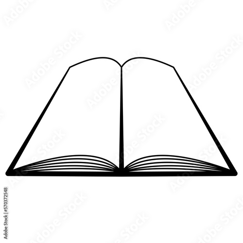 Book icon as a symbol for education and reading.