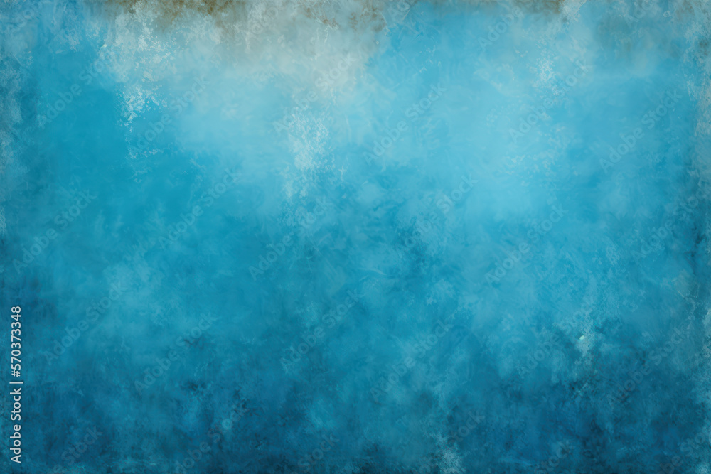 Grunge Backdrop Illustration: Blue Background with Textured and Distressed Vintage Grunge and Watercolor Paint Stains