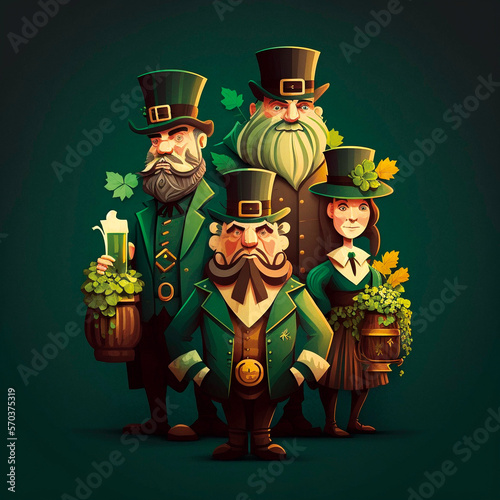 Leprechaun - Irischer Kobold - St. Patricks Day Meme - Generative AI photo