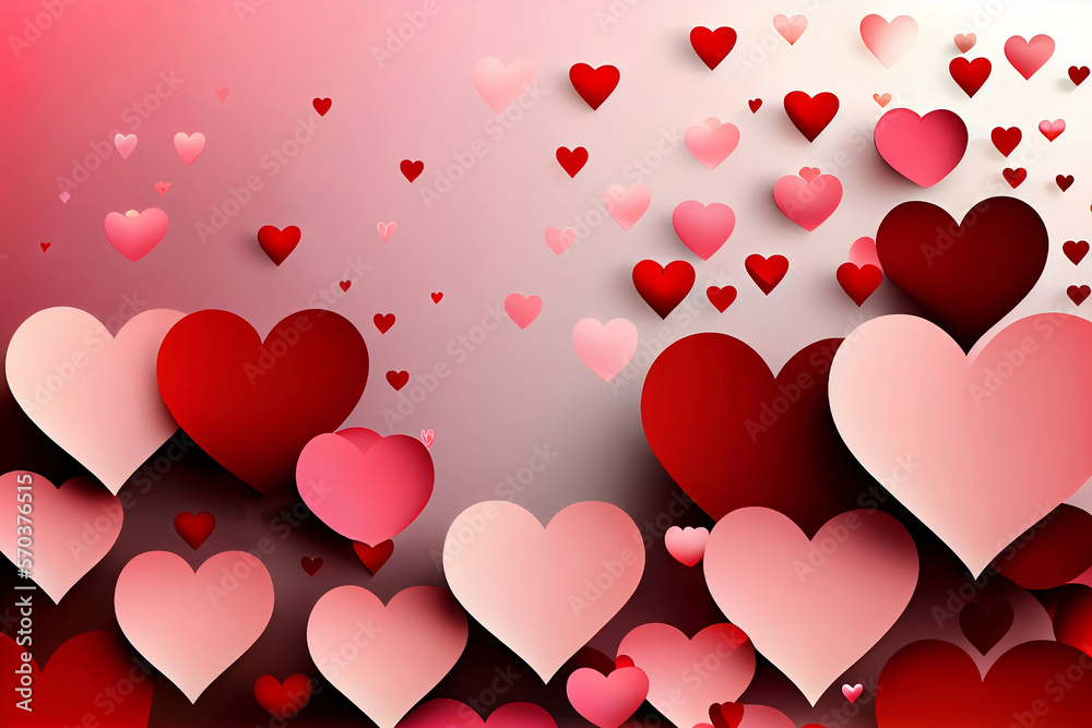 Valentine's Day background of hearts